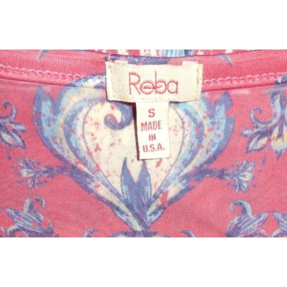 Reba 2 Piece Small Soft Fringed LS Shirt & SS Blouse Floral Print Rhinestones - Picture 5 of 6